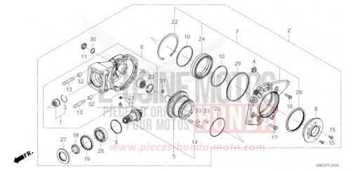 ENGRENAGE MENE DE SORTIE GL1800DAN de 2022